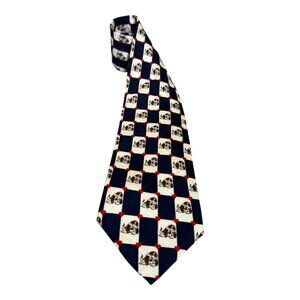 Cedax Silk Tie Basset Hound Dog Checkerboard Novelty Pharma Print Korea